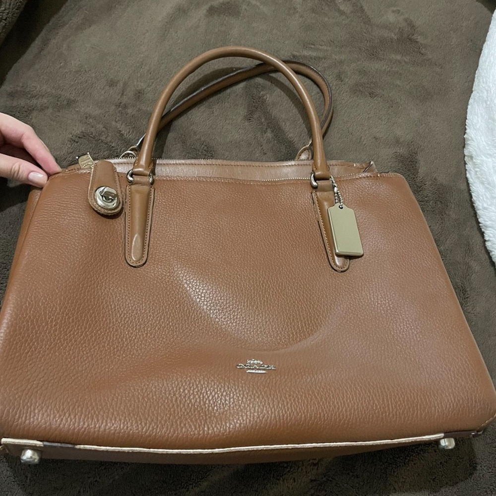 Coach Tan Leather Satchel